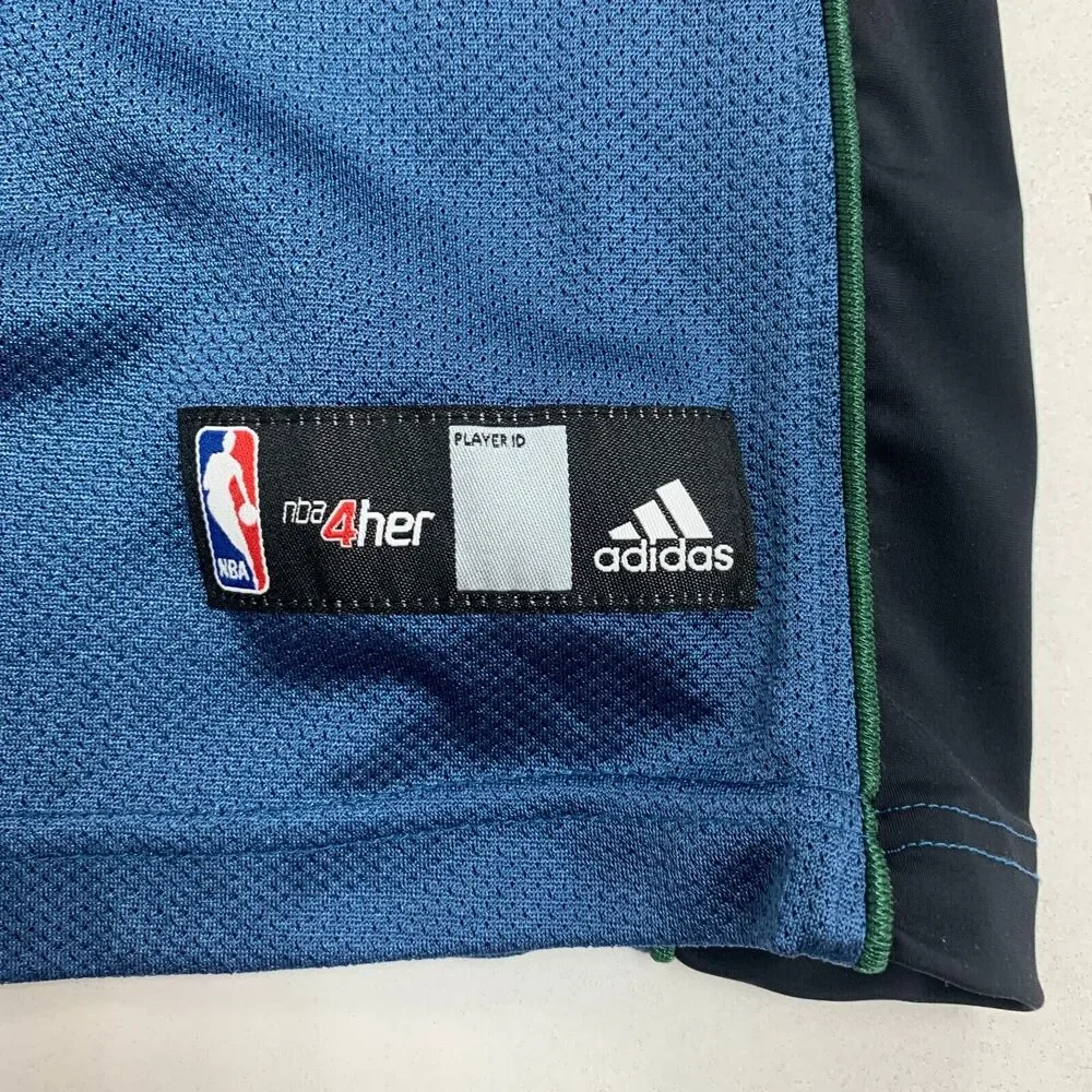Adidas NBA 4Her Jersey Tank Top Womens M Medium Blue Sleeveless T-Wolves